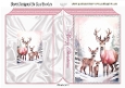 Pink Woodland With Deers A5 Folded Book (THREE)