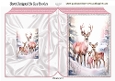 Pink Woodland With Deers A5 Folded Book (FOUR)