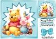 Lovely Pooh Bear With Piglet 8x8 Card Front