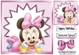 Lovely Minnie Mouse 8x8 Card Front (Pink)