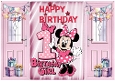 Pink Gatefold With Balloons & Minnie Mouse (1ST bIRTHDAY)