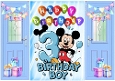 Blue Gatefold With Mickey Mouse (3RD BIRTHDAY)
