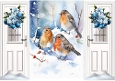 Christmas Gatefold With Snow And Robins (ONE)