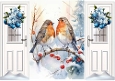 Christmas Gatefold With Snow And Robins (TWO)