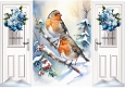 Christmas Gatefold With Snow And Robins (THREE)