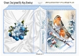 A5 Folded Book With Pretty Robins With Snow (FOUR)