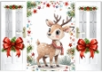 Christmas Gatefold With A Pretty Deer (TWO)