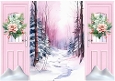 Pink Fantasy Christmas Wood Scene Gatefold (ONE)