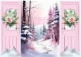 Pink Fantasy Christmas Wood Scene Gatefold (TWO)