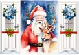 Lovely Santa With Deer, Christmas A5 Gatefold (THREE)