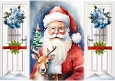 Lovely Santa With Deer, Christmas A5 Gatefold (FOUR)