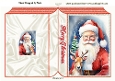 Lovely Santa With Deer, Christmas A5 FOLDED BOOK (ONE)