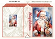 Lovely Santa With Deer, Christmas A5 FOLDED BOOK (FOUR)