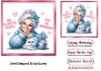 Grandma With Humour In The Pink 7X7 Topper (FOUR)