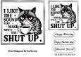 Grumpy Cat With Humour 7X7 Topper/Card Front