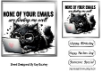 Black Cat With Humour  Laptop 7X7 Topper/Card Front