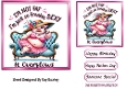 Funny Humou With A Pig On A Sofa 7X7 Pink Topper/Card Front