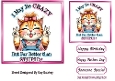 Cheeky Cat With Humour 7X7 Pink Topper/Card Front