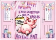 Humour With A Pig Funny A5 Pink Gatefold For Birthday (FUNNY)