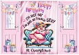Cheeky Caption With A Pig A5 Pink Gatefold For Birthday (FUNNY)