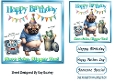 Funny Dog With Humour 7X7 Blue Topper/Card Front (CAPTION)