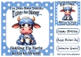 Blue 8x8 Polkadot Frame With Cow With Humour (THREE)