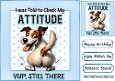 Blue 8x8 Polkadot Frame With A Dog With Funny Humour (SIX)