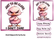 Sarcastic Duck  With Humour 7X7 Pink Topper/Card Front
