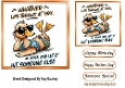 Sarcastic Duck With Funny Humour 7X7 Gold Topper/Card Front (ONE)