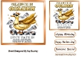 Duck With Funny Humour 7X7 Gold Topper/Card Front (TWO)