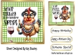 Chicken With Wine With Funny Humour 7X7 Gold/Green Topper/Card Front 