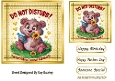 Gold Denim 7x7 Topper/Card Front With Animal Humour (FOUR)