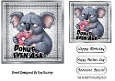 Silver Denim 7x7 Topper/Card Front With Animal Humour (SIX)
