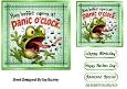 Gold Denim 7x7 Topper/Card Front With Frog Humour (FOUR)