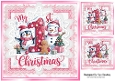 Lovely Baby Girls First Christmas Card 8x8 Toppers (ONE)