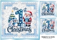 Lovely Baby Boys First Christmas Card 8x8 Toppers (THREE)