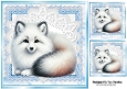 Lovely Christmas Animal On Blue Lace 8x8 (FOUR)