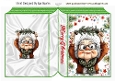 Lovely Gran With Christms Holly Folded A5 Book (THREE)