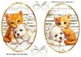 Cute Puppy/Kittens With Bows Toppers (SET THREE)