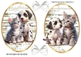Cute Puppy/Kittens With Bows Toppers (SET FOUR)