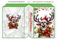 Funny Face Christms Reindeer Folded A5 Book (ONE)