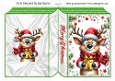 Funny Face Christms Reindeer Folded A5 Book (FOUR)