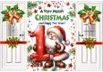 Lovely Gold Bells With Christmas Santa (AGE ONE) Gatefold 