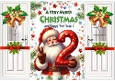 Lovely Gold Bells With Christmas Santa (AGE TWO) Gatefold