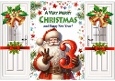 Lovely Gold Bells With Christmas Santa (AGE THREE) Gatefold