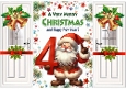 Lovely Gold Bells With Christmas Santa (AGE FOUR) Gatefold