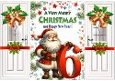 Lovely Gold Bells With Christmas Santa (AGE SIX) Gatefold