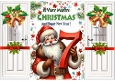 Lovely Gold Bells With Christmas Santa (AGE SEVEN) Gatefold