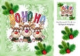 Christmas Funny Reindeers With Holly 8x8
