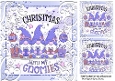 Christmas With My Gnomies Purple Scroll  8x8
